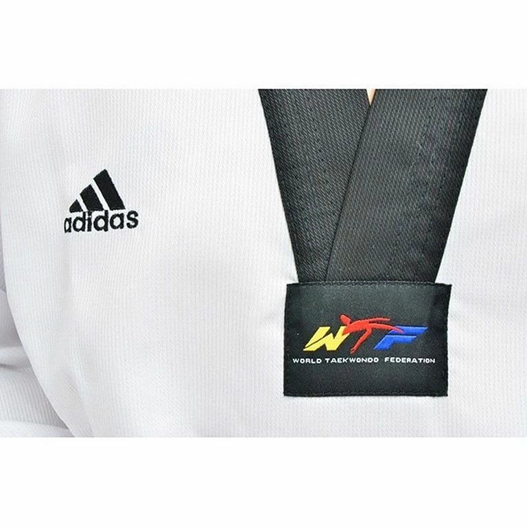 Adidas Adi-STAR Collar Black Kids Dobok White - immagine 3