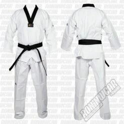 Adidas Dobok Champion II Black Collar Bianco