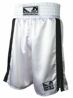 Bad Boy Boxing Short With Contrast Panels Bianco-Nero