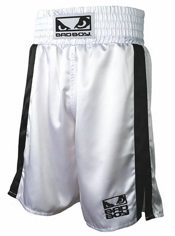Bad Boy Boxing Short With Contrast Panels Bianco-Nero