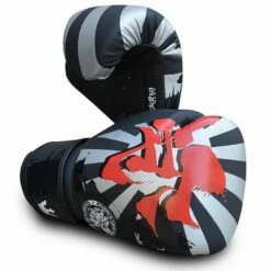Buddha Japan Kids Boxing Gloves Nero-Rosso