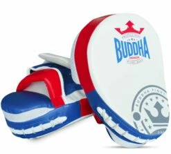 Buddha Manoplas De Boxeo Curvadas Buddha Thailand Bianco-Rosso