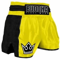 Buddha Muay Thai Short Retro Premium Giallo