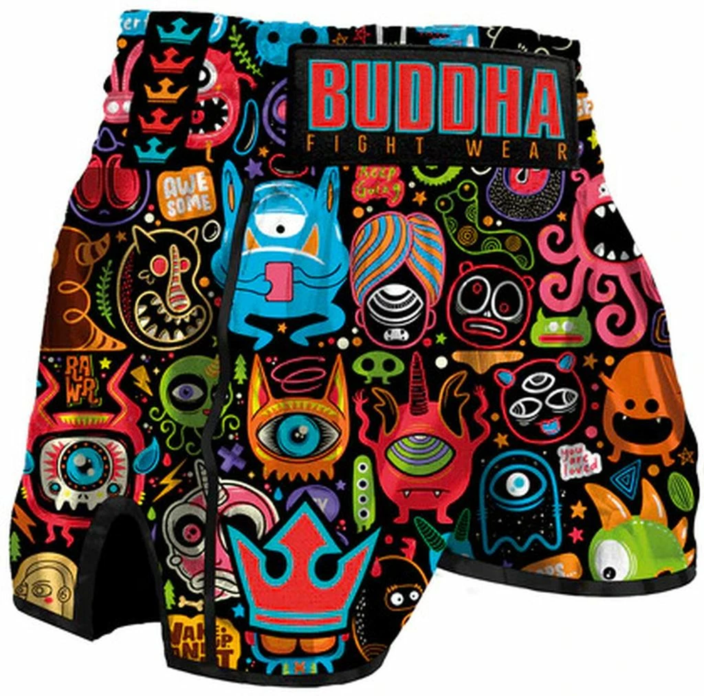 Buddha Pantalon Muay Thai Kick Boxing European Bugs Multicolore