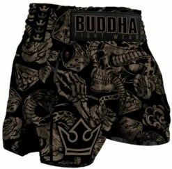 Buddha Pantalon Muay Thai Kick Boxing European Day Nero