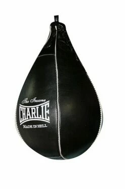 Charlie Boxing Pro Speed Bag Leather Nero