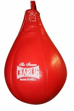 Charlie Boxing Pro Speed Bag Leather Rosso