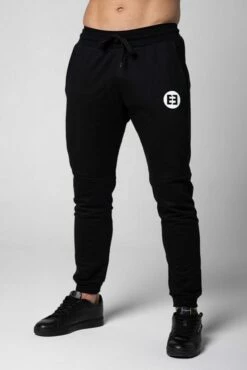 Elite Fightwear Logo Sweat Pants Nero-Bianco