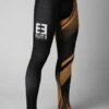 Elite Fightwear Orange Spats Nero-Giallo