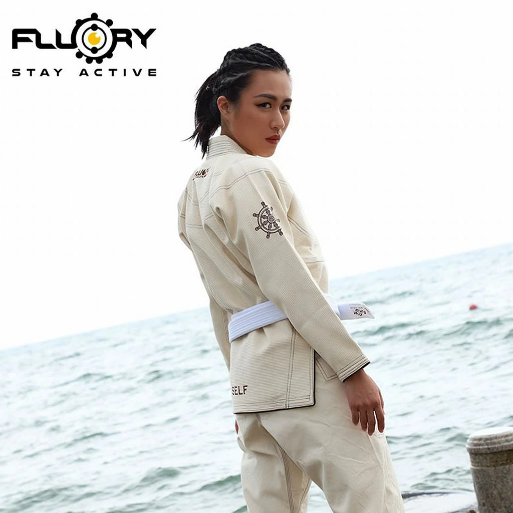 Fluory BJJF25 BJJ GI Cream Bianco - immagine 3