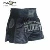 Fluory Muay Thai Short MTSF69 Nero-Grigio
