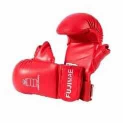 FUJIMAE Advantage Karate Mitts With Thumb RFEK Rosso