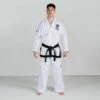 FUJIMAE Training Lite Black Belt ITF Approved Dobok Bianco