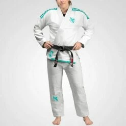 Hayabusa Women Lightweight Jiu Jitsu Gi Bianco-Verde