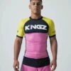 Kingz Retro S/S Rashguard Nero-Rosa