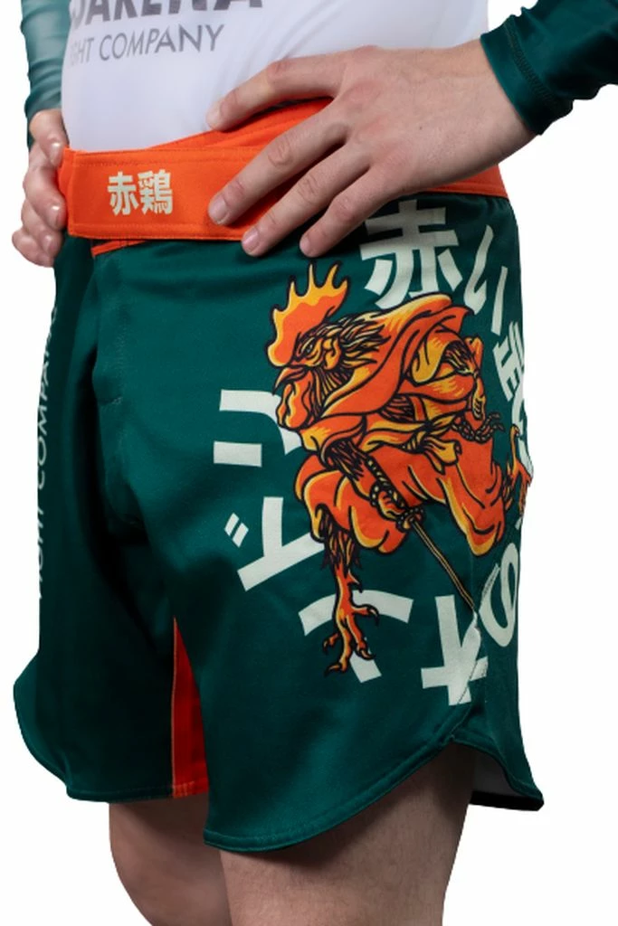KOARENA Samurai Chicken Fight Shorts Verde-Arancione - immagine 3