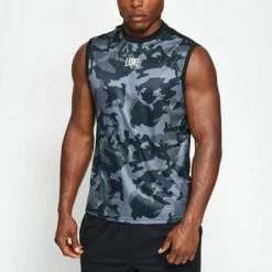 Leone 1947 Camo Sleeveless Tshirt Grigio-Camo