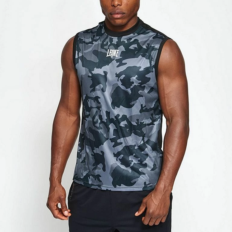 Leone 1947 Camo Sleeveless Tshirt Grigio-Camo