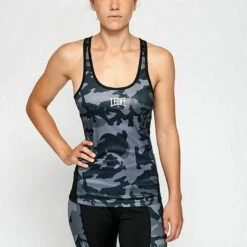 Leone 1947 Camo Top Tank Grigio-Camo