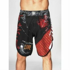 Leone 1947 MMA Shorts Kitsune II Nero-Rosso