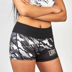Leone 1947 Neo Camo Women Compression Shorts Nero