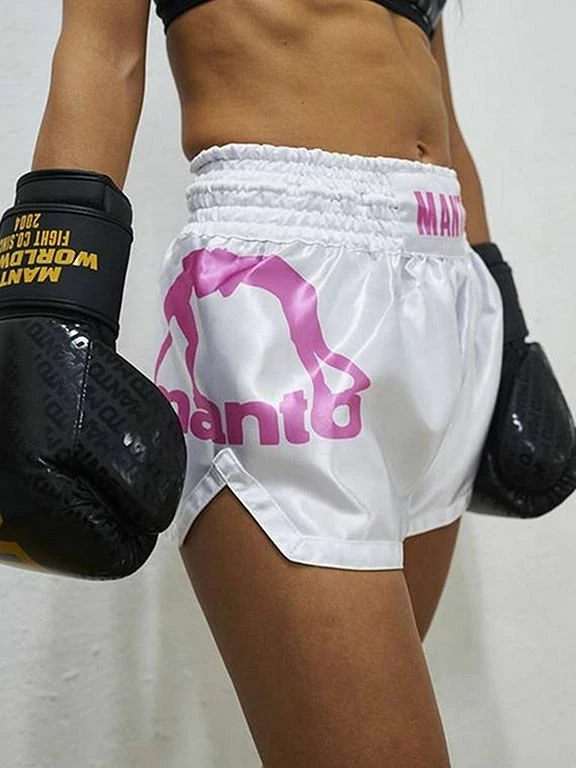 Manto Dual Muay Thai Short Bianco - immagine 2
