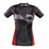 Okami Ladies Rashguard Competition Shortleeve Nero-Rosso