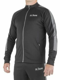 Okami Tracksuit Top Workout Nero-Grigio