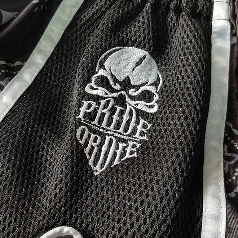 Pride Or Die Muay Thai Shorts Nero-Bianco - immagine 4