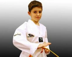 Protec Europe Inspire Dobok White Collar Back Embroidered Bianco