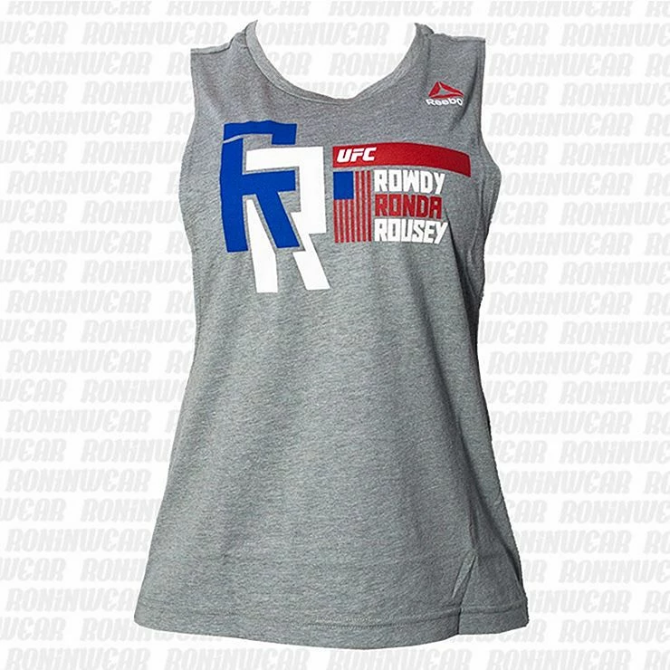 Reebok Ronda Rousey Nickname Tank Grigio - immagine 2
