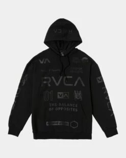 RVCA All Brand Sport Hoodie Nero-Nero