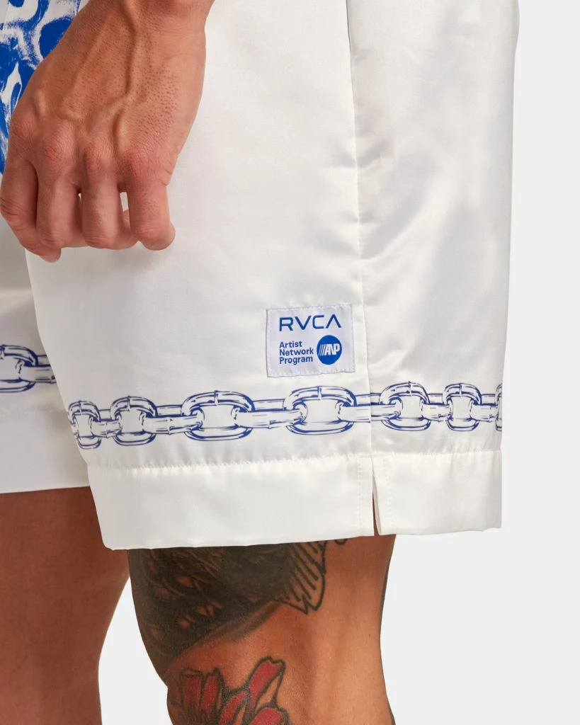 RVCA X Everlast Benjamin Jeanjean Boxing Shorts Bianco - immagine 3