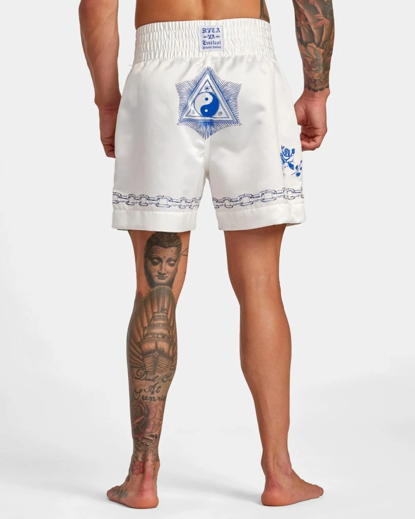 RVCA X Everlast Benjamin Jeanjean Boxing Shorts Bianco - immagine 4