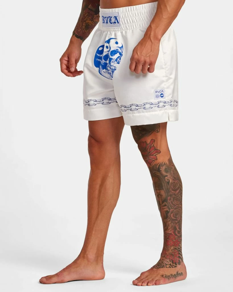 RVCA X Everlast Benjamin Jeanjean Boxing Shorts Bianco - immagine 5