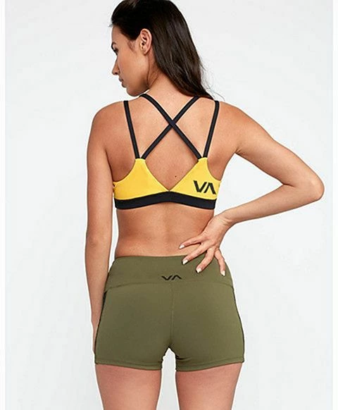 RVCA Ignight Strappy Sports Bra Verde-Giallo - immagine 3