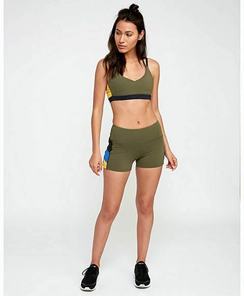 RVCA Ignight Strappy Sports Bra Verde-Giallo - immagine 4