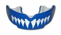 SafeJawz Shark Kids Mouthguard Blu-Bianco