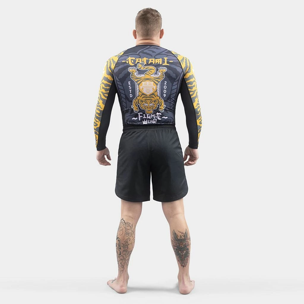 Tatami Flying Tiger Eco Tech Recycled Rash Guard Nero-Giallo - immagine 2