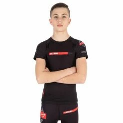 Tatami Kids Global Short Sleeve Rash Guard Nero
