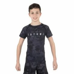 Tatami Kids Stealth SS Rashguard Nero
