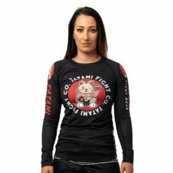 Tatami Ladies Cat Fighter Eco Tech Recycled Rash Guard Nero