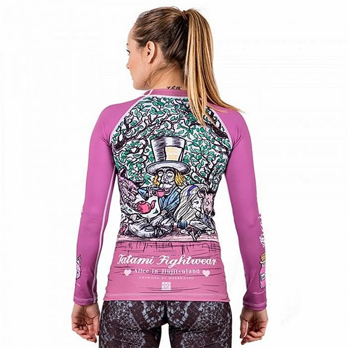Tatami Ladies Meerkatsu Alice In JiuJitsu Land Rashguard - immagine 2