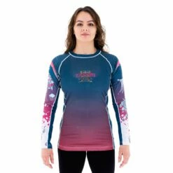 Tatami Ladies Myth Series Medusa Eco Tech Recycled Rash Guard Blu-Rosso