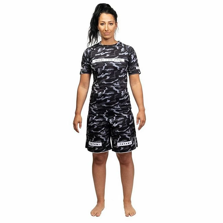 Tatami Ladies Rival Black & Camo Grappling Shorts Nero-Camo - immagine 7