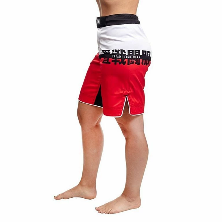 Tatami Ladies Super Grappling Shorts Bianco-Rosso - immagine 2