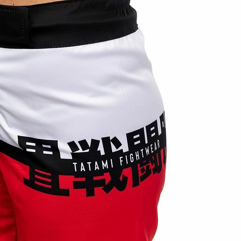 Tatami Ladies Super Grappling Shorts Bianco-Rosso - immagine 5
