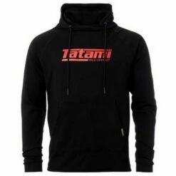 Tatami Logo Hoodie Nero-Rosso