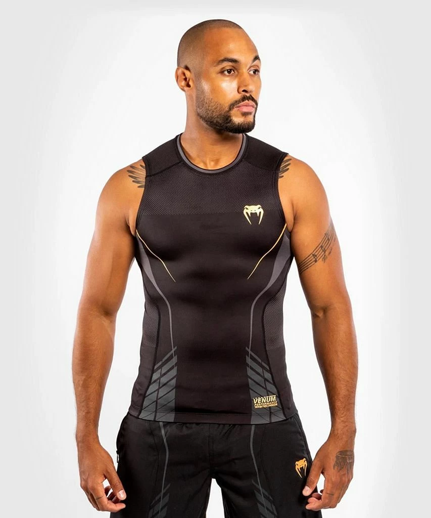 Venum Athletics Compression SS Nero-Oro