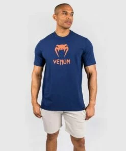 Venum Classic T- Shirt Navy Blu-Arancione
